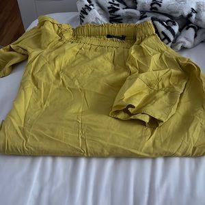 mustard yellow blouse